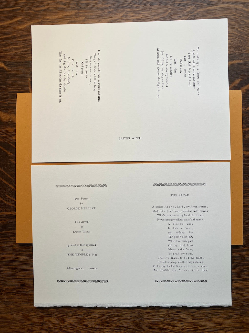 George Herbert - The Altar & Easter Wings