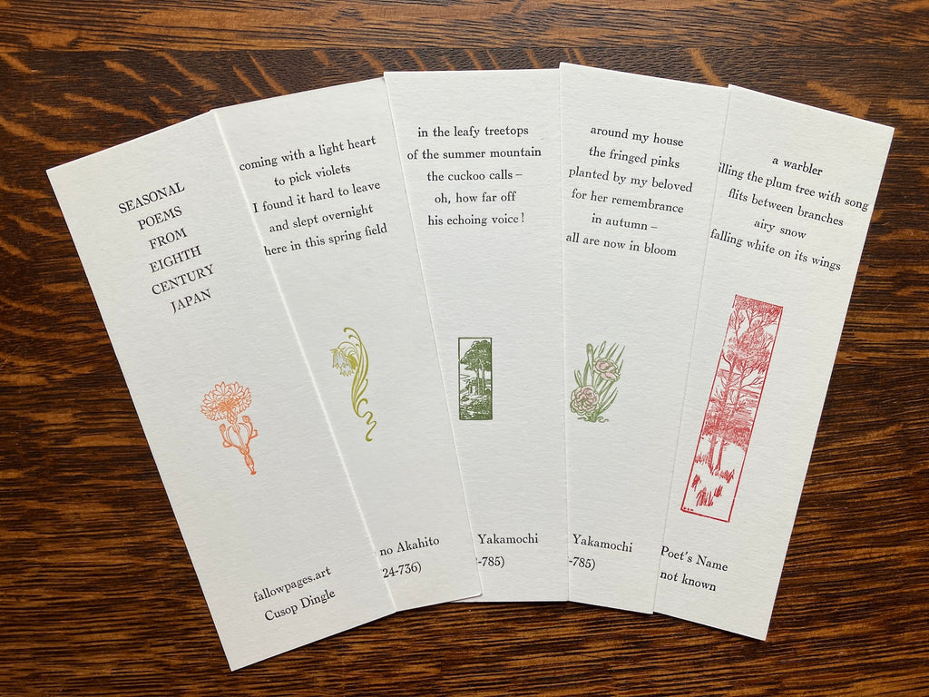 Bookmarks - Seasonal Poems from Eighth Century Japan