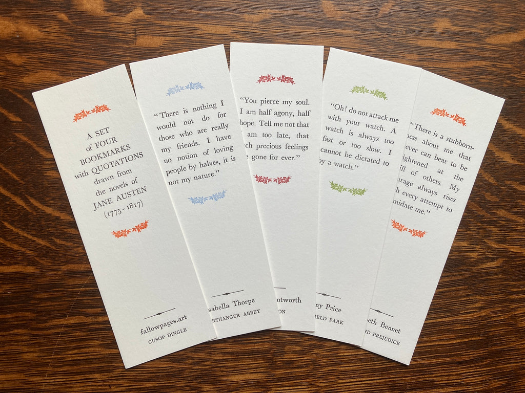 Jane Austen Bookmarks