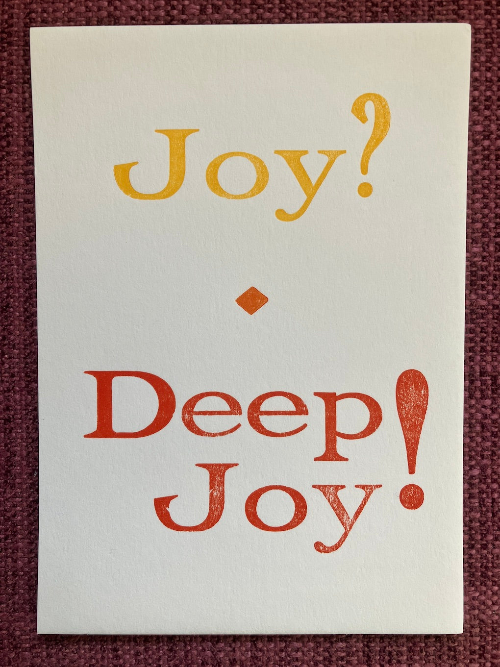 Deep Joy!