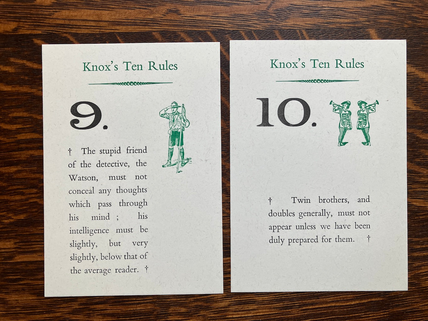 Knox's Ten Rules
