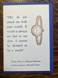 Do Not Attack Me With Your Watch!
